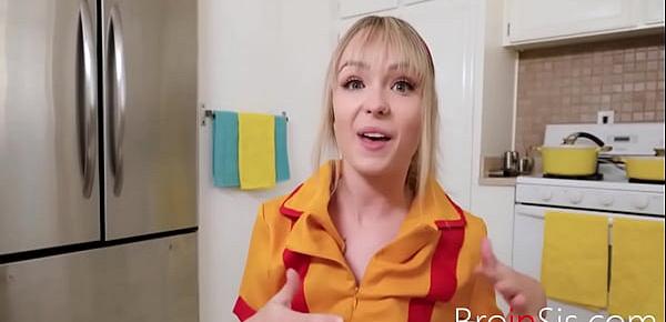  Blonde Sister Fucks Me Immediately After Shift- Lily Bell